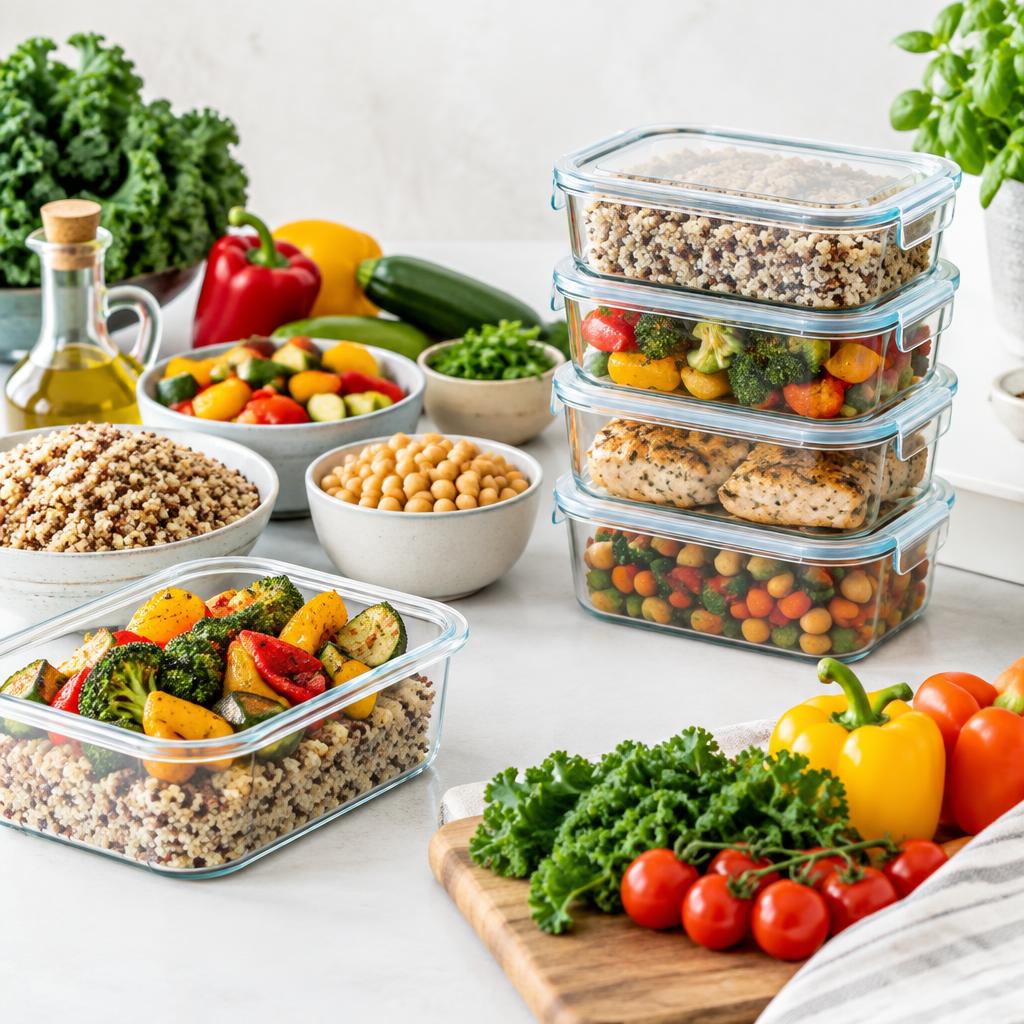 Ensaladas preparadas en frascos