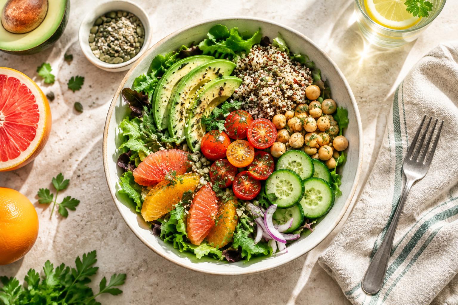 Ensalada fresca y colorida